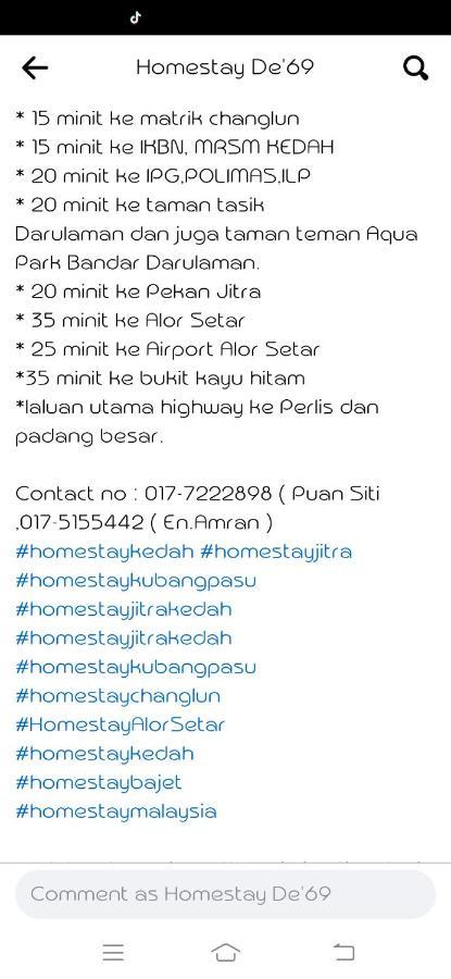 Homestay De'69 Jitra Exteriör bild